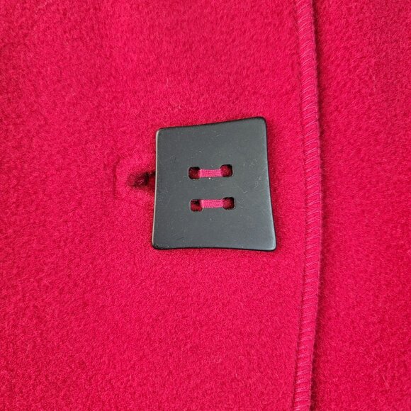 Janska Fleece Sleeveless Cloak Vest XS Oversized Red Casual Layering USA New - Picture 2 of 10